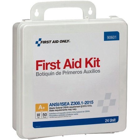 First Aid Only Ansi Unit First Aid Kit, 50 Person, 24/Kit, White FAO90601
